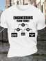 Men's Engineering Flow Chart Use More Duct Tape No Problem Use More Lube Funny Graphic Printing Casual Loose Crew Neck Cotton T-Shirt