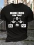Men's Engineering Flow Chart Use More Duct Tape No Problem Use More Lube Funny Graphic Printing Casual Loose Crew Neck Cotton T-Shirt
