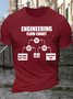 Men's Engineering Flow Chart Use More Duct Tape No Problem Use More Lube Funny Graphic Printing Casual Loose Crew Neck Cotton T-Shirt
