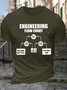 Men's Engineering Flow Chart Use More Duct Tape No Problem Use More Lube Funny Graphic Printing Casual Loose Crew Neck Cotton T-Shirt