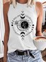 Women's Mystic Moon And Sun Celestial Moon Spiritual Crew Neck Casual Tank Top