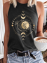 Women's Mystic Moon And Sun Celestial Moon Spiritual Crew Neck Casual Tank Top