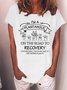 Women's I Am A Plantaholic On The Road To Recovery  Just Kidding I Am On My Way To Get More Plants Funny Graphic Printing Casual Loose Cotton-Blend Crew Neck T-Shirt