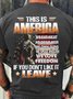 Men's Cotton This Is America If You Don't Like It Leave T-Shirt