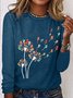 Women's Cat Dandelion Casual Cotton-Blend Shirt