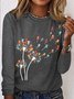 Women's Cat Dandelion Casual Cotton-Blend Shirt