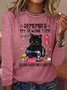 Women's Remember My Sewing Time Is For Everyone's Safety Humor Casual Shirt