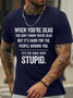 Men's funny text Text Letters Casual Crew Neck T-Shirt