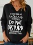 Women's I‘m Have A Staff Meeting Hilarious Shawl Collar Casual Sweatshirt