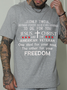 Men's Jesus Christ And American Veteran Casual Cotton T-Shirt