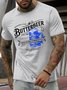 Men’s Butterbeer Text Letters Casual T-Shirt