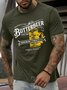 Men’s Butterbeer Text Letters Casual T-Shirt
