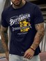 Men’s Butterbeer Text Letters Casual T-Shirt