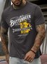 Men’s Butterbeer Text Letters Casual T-Shirt