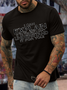 Men's I can explain but I can't understand for you Cotton-Blend Casual Loose Text Letters T-Shirt