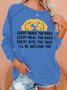 Women's Evert Snack You Make I Will Watching You Funny Dog Graphic Print Casual Loose Crew Neck Sweatshirt