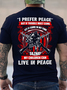 I Prefer Peace But If Trouble Must Come Let It Come In My Time So That My Children Can Live In Peace Veteran Crew Neck Casual T-Shirt