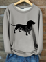 Funny Dog Casual Cotton-Blend Fleece Sweatshirt