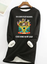 Women's Funny On A Dark Desert Highway Cool Wind In My Hair Graphic Printing Crew Neck Simple Fleece Sweatshirt