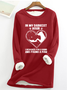 In My Darkest Hour I Reached For A Hand And Found A Paw Print Cotton-Blend Casual Sweatshirt