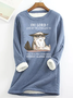 Women's Funny Word Oh Lord Give Me The Strength To Walk Away From Stupid People Without Slapping Them Cat Casual Crew Neck Sweatshirt