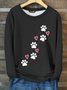 Funny Dog Crew Neck Casual Fleece Sweatshirt