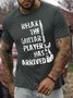 Men’s Relax The Guitar Player Has Arrived  Casual Regular Fit Cotton Crew Neck T-Shirt