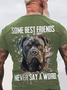 Some Best Friends Never Say A Word CANE CORSO Cotton T-shirt