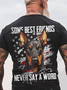 Some Best Friends Never Say A Word DOBERMAN PINSCHER Cotton T-shirt
