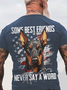 Some Best Friends Never Say A Word DOBERMAN PINSCHER Cotton T-shirt
