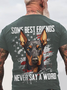 Some Best Friends Never Say A Word DOBERMAN PINSCHER Cotton T-shirt