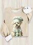 Loose Casual Dog Sweatshirt