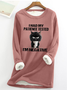 I Had My Patience Tested Casual Fluff Fleece Fabric Sweatshirt