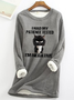 I Had My Patience Tested Casual Fluff Fleece Fabric Sweatshirt