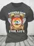 Asshole Dad And Smartass Daughter Best Friends For Life Cotton T-shirt