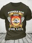 Asshole Dad And Smartass Daughter Best Friends For Life Cotton T-shirt