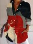 Regular Fit Casual Geometric Shirt Collar Shirt
