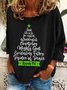 Names of Jesus Christmas Tree Isaiah 9 6 Casual Sweatshirt