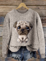 Cute pet dog round neck sweater