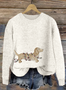 Christmas pet dog knitted round neck sweater
