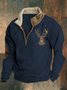 Plain Regular Fit Cotton Casual Sweatshirt