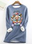 Grandma Old Hippies Casual Fluff Fleece Fabric Sweatshirt