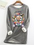 Grandma Old Hippies Casual Fluff Fleece Fabric Sweatshirt