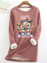 Grandma Old Hippies Casual Fluff Fleece Fabric Sweatshirt