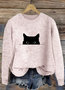 Cute Cat Comfortable Round Neck Sweater