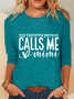 My Favorite Person Calls Me Mimi Casual Long Sleeve Shirt