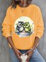 Bird Crew Neck Casual Sweatshirt