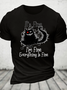It's Fine Funny Cat Cotton T-Shirt