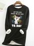 After God Made Me He Said Ta Da Casual Fluff Fleece Fabric Sweatshirt