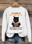 Cat Let God Fix It Because If I Fix It Im Going To Jail Jesus God Christian Casual Sweatshirt